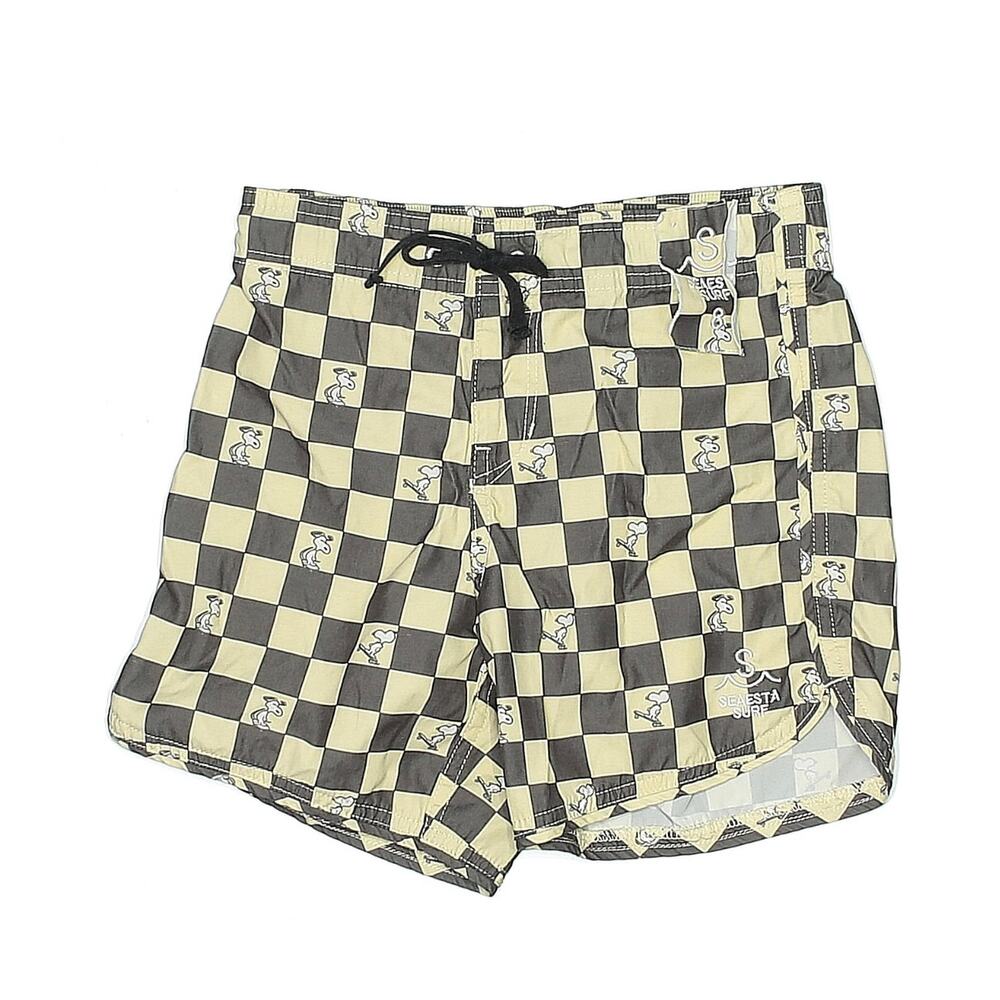 Seaesta Peanuts Snoopy Checker Swim Trunks